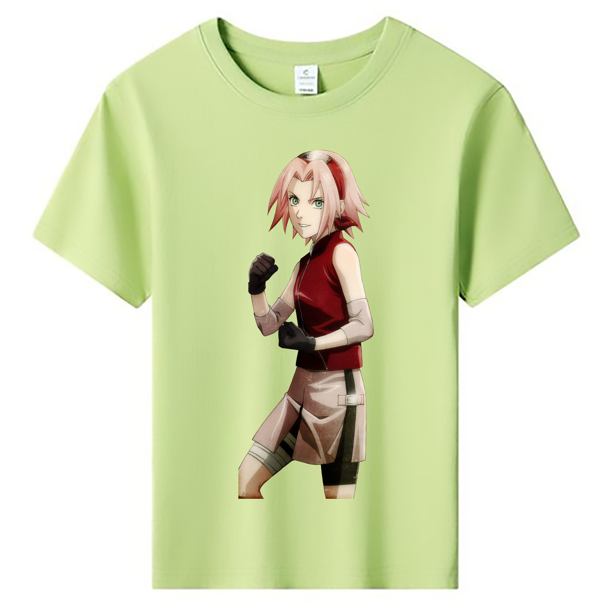 （画像用） NARUTO -ナルト- 春野サクラ Haruno Sakura 綿100％キッズTシャツ（フロントプリント）